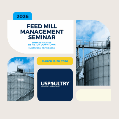 2026 USPOULTRY Feed Mill Management Seminar to Address Emerging Regulations, Technology and Operational Efficiency