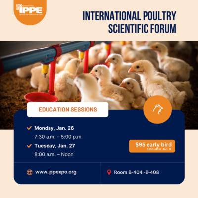International Poultry Scientific Forum to Highlight Latest Industry Research at 2026 IPPE